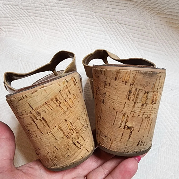 Sam Edelman Romy Tan Cork Wedge Sandals. Women's size 9.5 - Picture 15 of 16